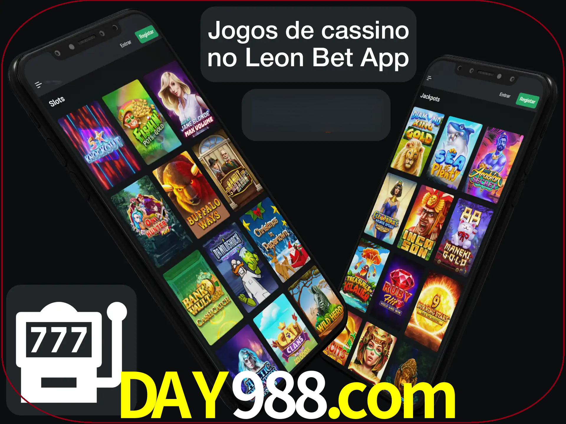 Escolha quais jogos de cassino jogar no app.