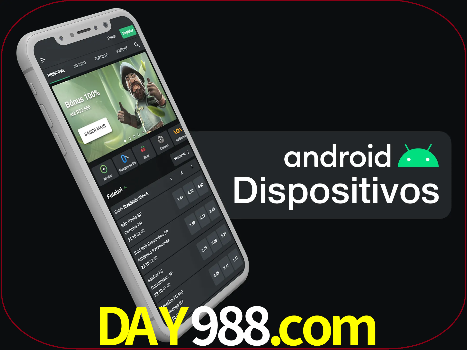 O aplicativo suporta a maioria de todos os dispositivos Android.