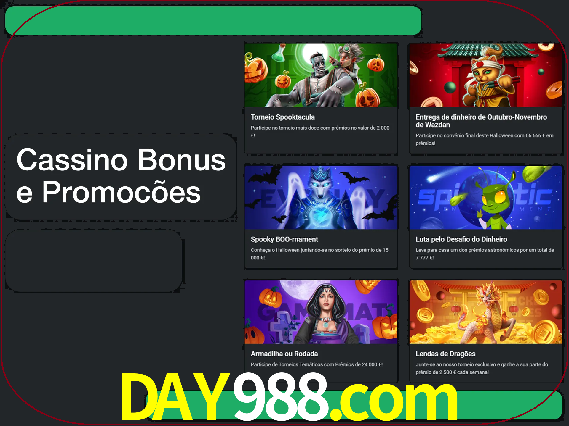 Verifique se há novos bônus de cassino para reivindicar.