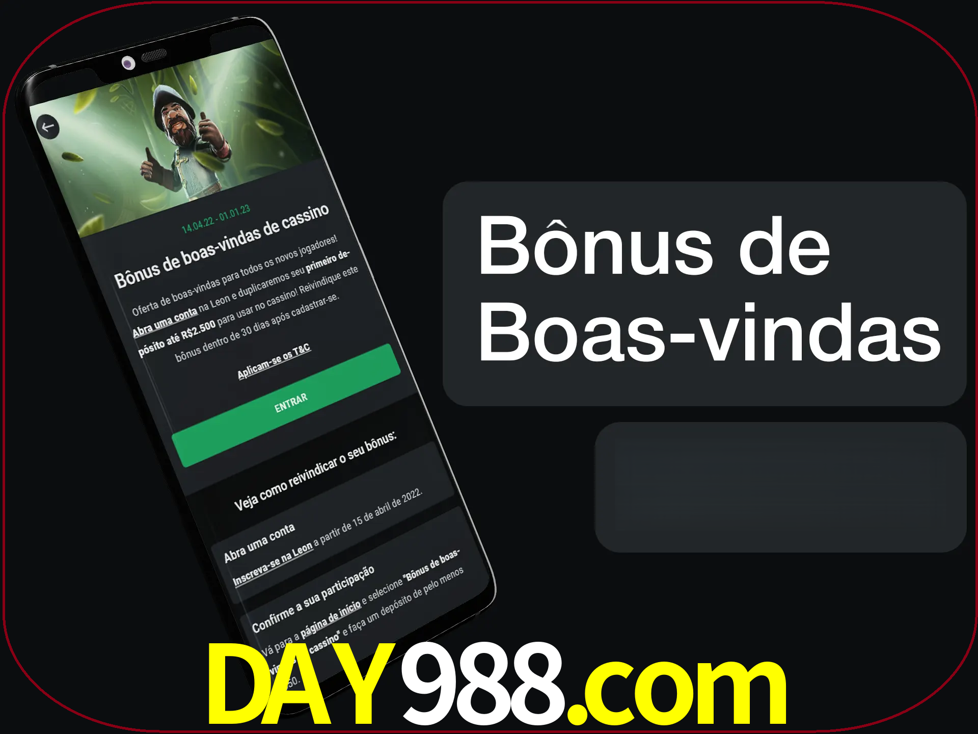 Não se esqueça de usar o bônus de boas-vindas.